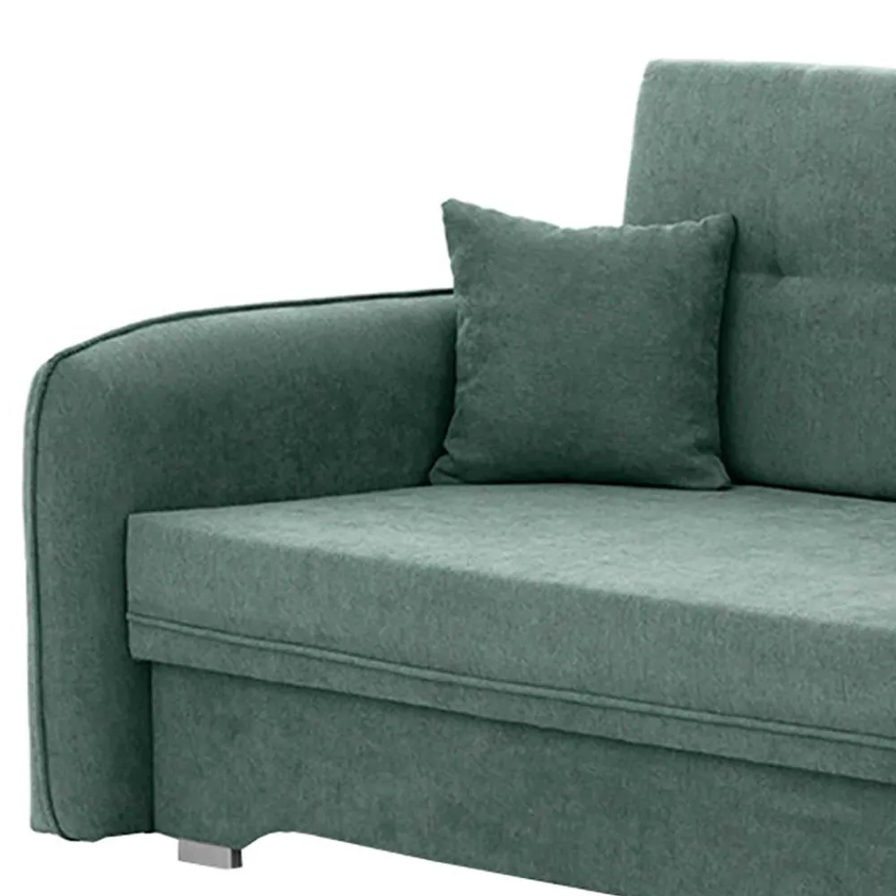 Wohnen Sofas|Sofa*Zweisitzer Schlafsofa in Mintgrün Velours - Ronn
