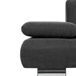 Wohnen Graue Möbel|Sofas*Zweisitzer Sofa aus Velours Anthrazit - Venezia