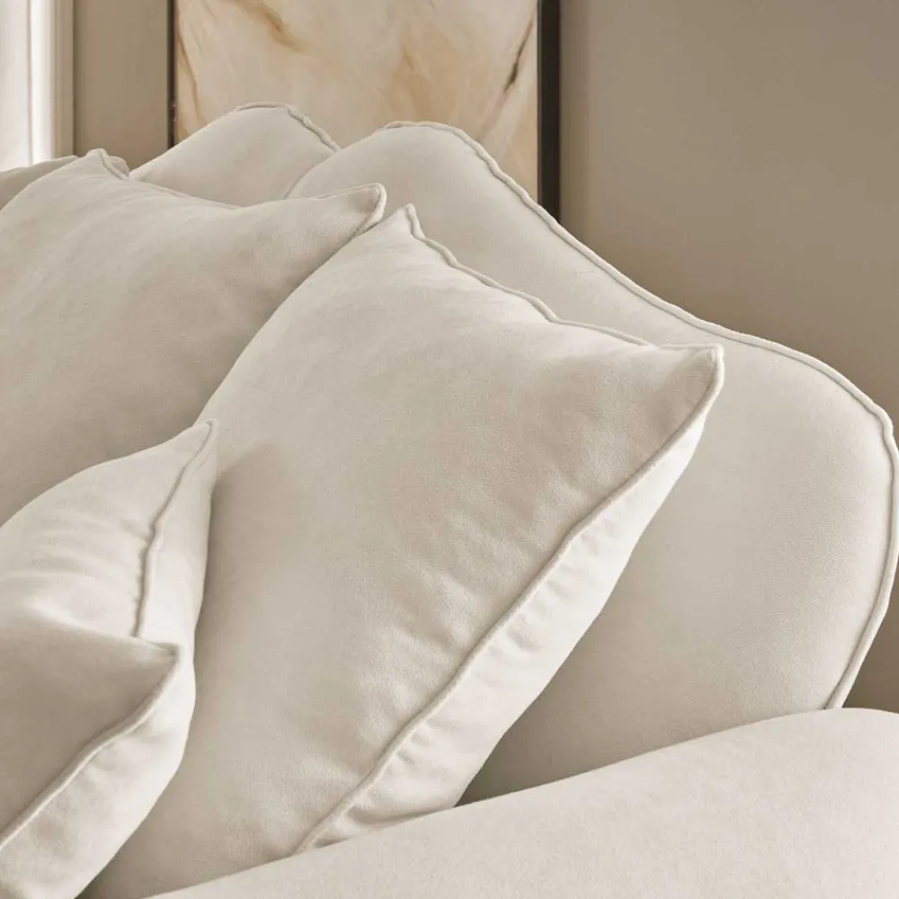 Wohnen Zweisitzer Sofa in Beige & Dunkelbraun - Merandes