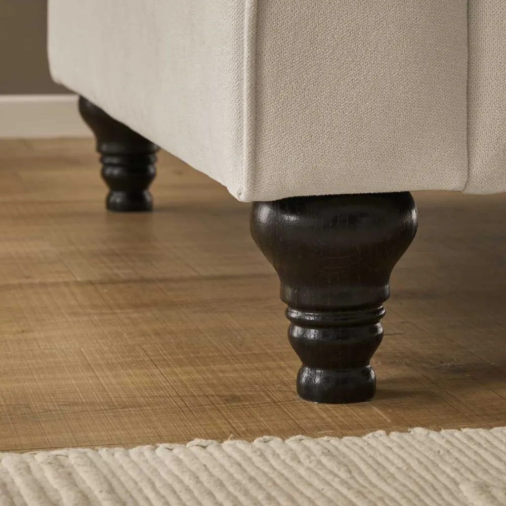 Wohnen Zweisitzer Sofa in Beige & Dunkelbraun - Merandes