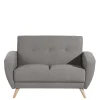 Wohnen Zweisitzer Sofa in Grau Microfaser - Durencas
