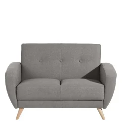 Wohnen Zweisitzer Sofa in Grau Microfaser - Durencas