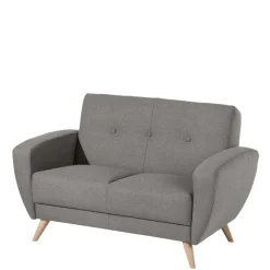 Wohnen Zweisitzer Sofa in Grau Microfaser - Durencas