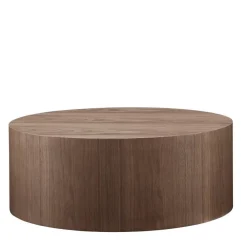 Wohnen Zylinder Wohnzimmertisch in Walnuss Furnier - Mateon