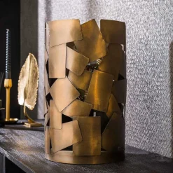 Wohnen Zylindrische Tischlampe in Bronze Antik - Standing