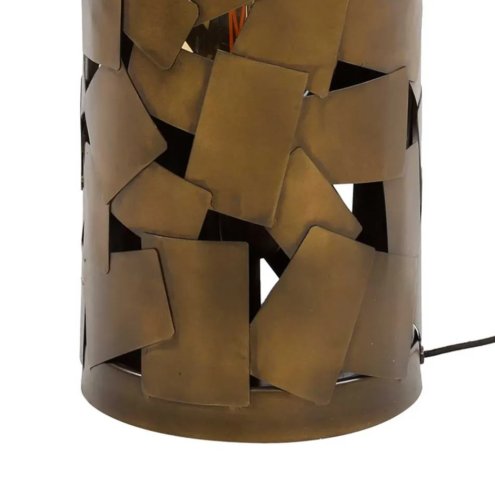 Wohnen Zylindrische Tischlampe in Bronze Antik - Standing