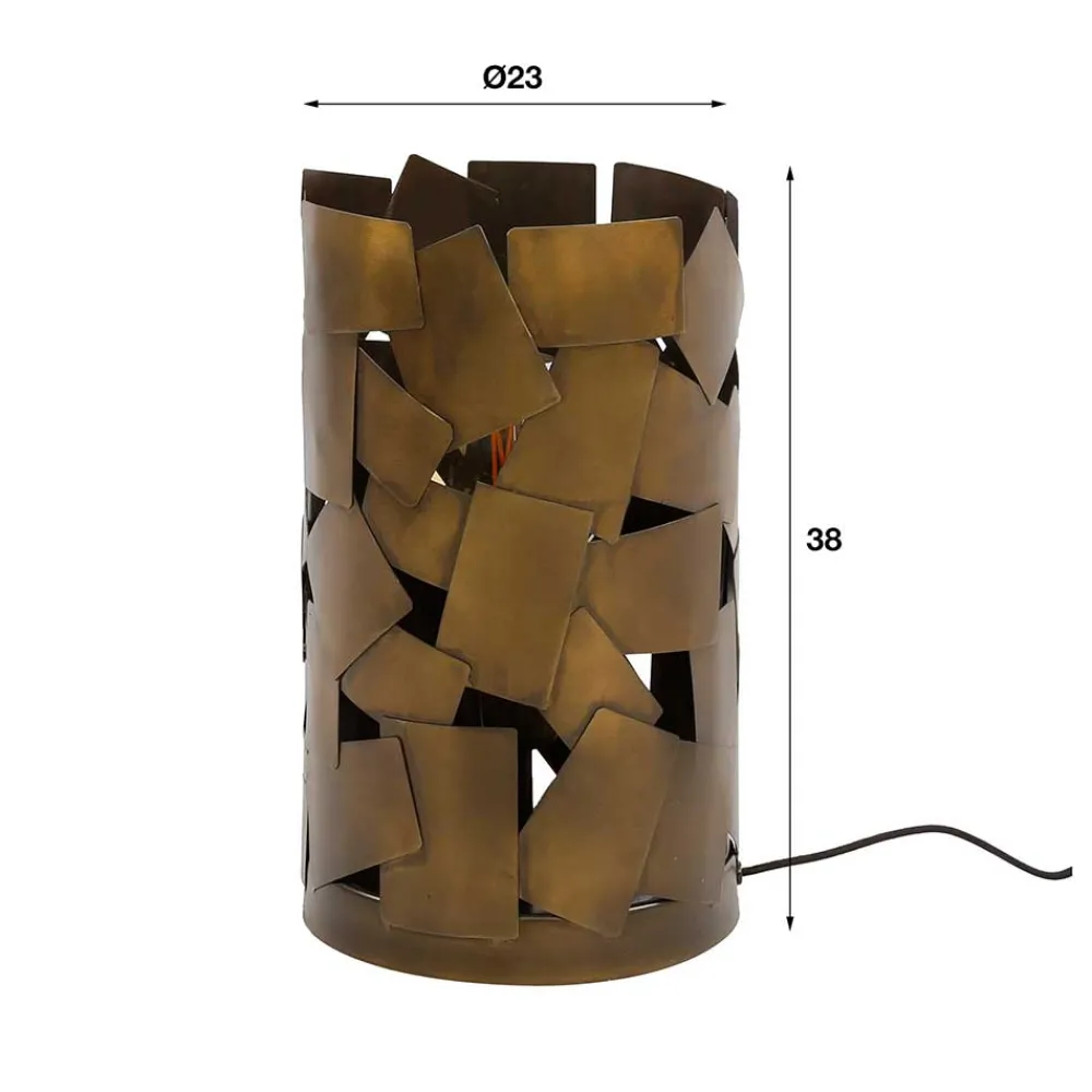 Wohnen Zylindrische Tischlampe in Bronze Antik - Standing